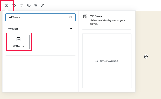 เพิ่มแบบฟอร์มติดต่อโดยใช้บล็อก WPForms