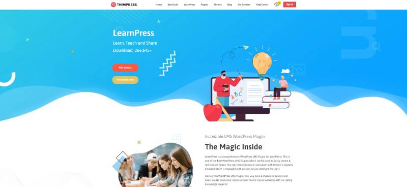 learnpress 登陸頁面截圖