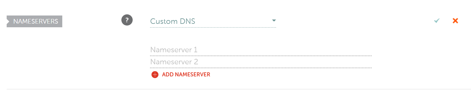 Aggiunta di un server dei nomi personalizzato in Namecheap.