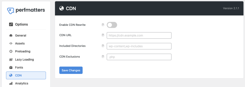 perfmatters-cdn-การตั้งค่า