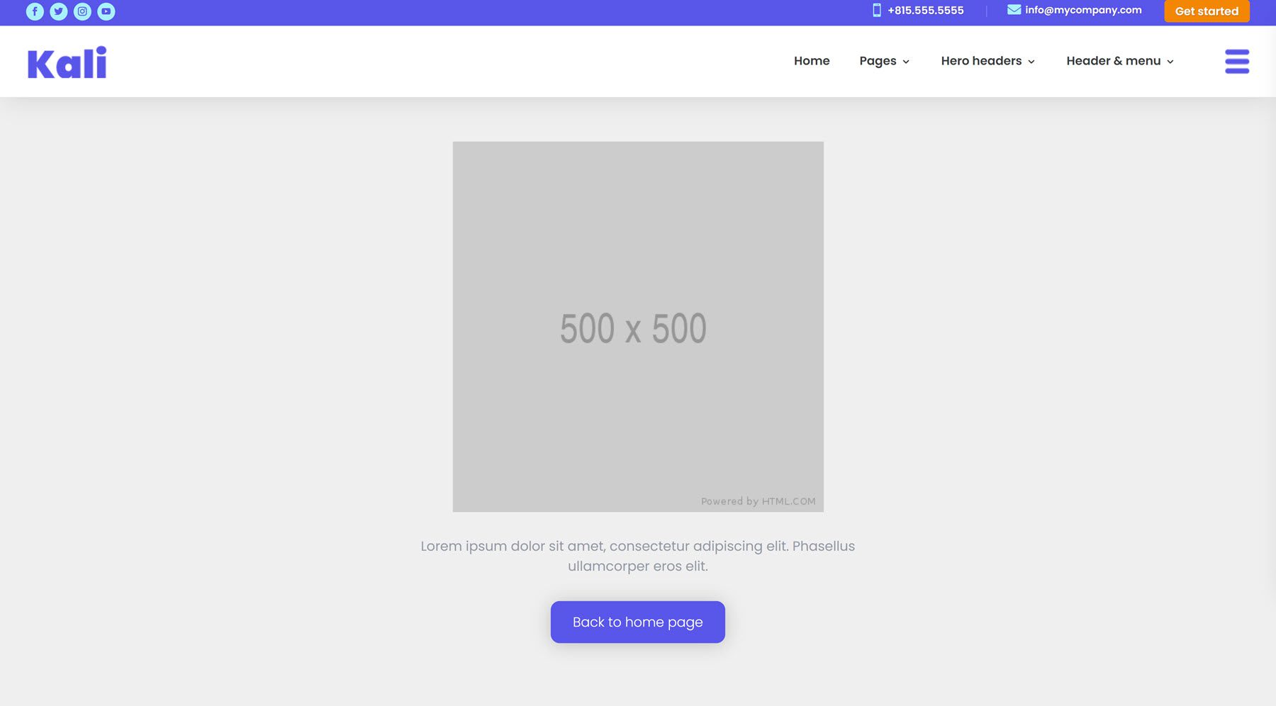 Kali Multi-Purpose Divi Child Theme 404 Seite