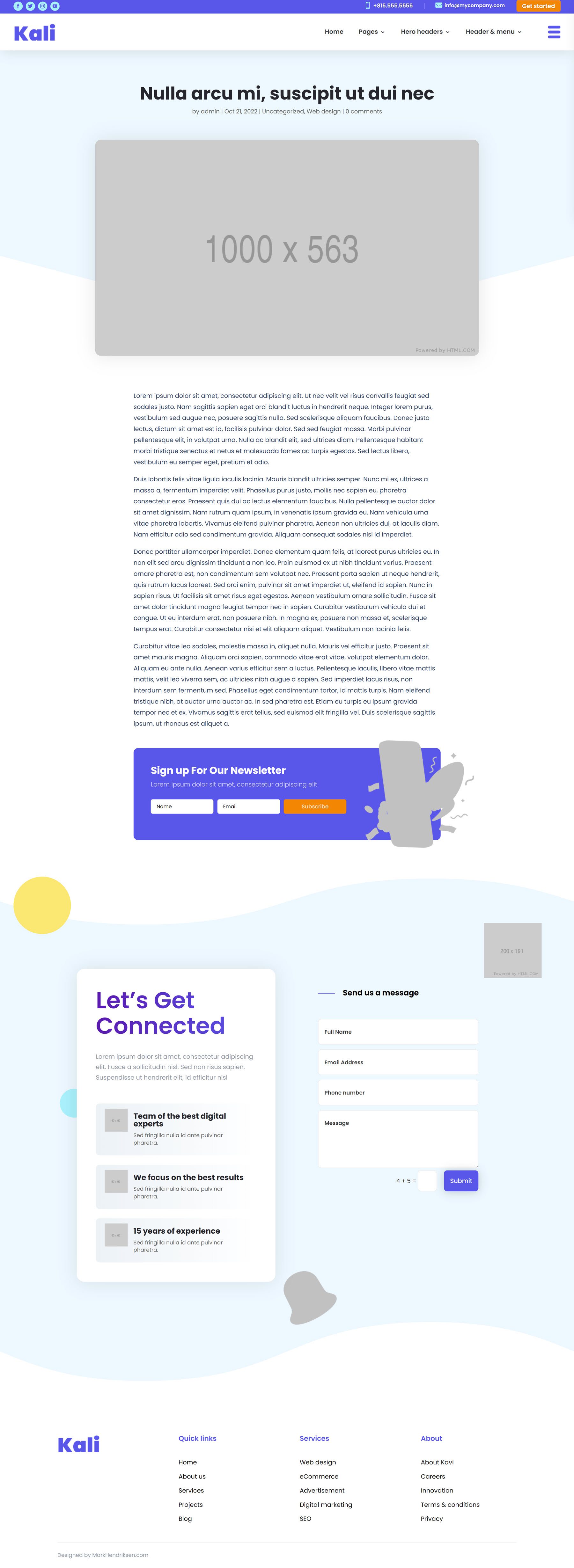 Kali Multi-Purpose Divi Child Theme Post