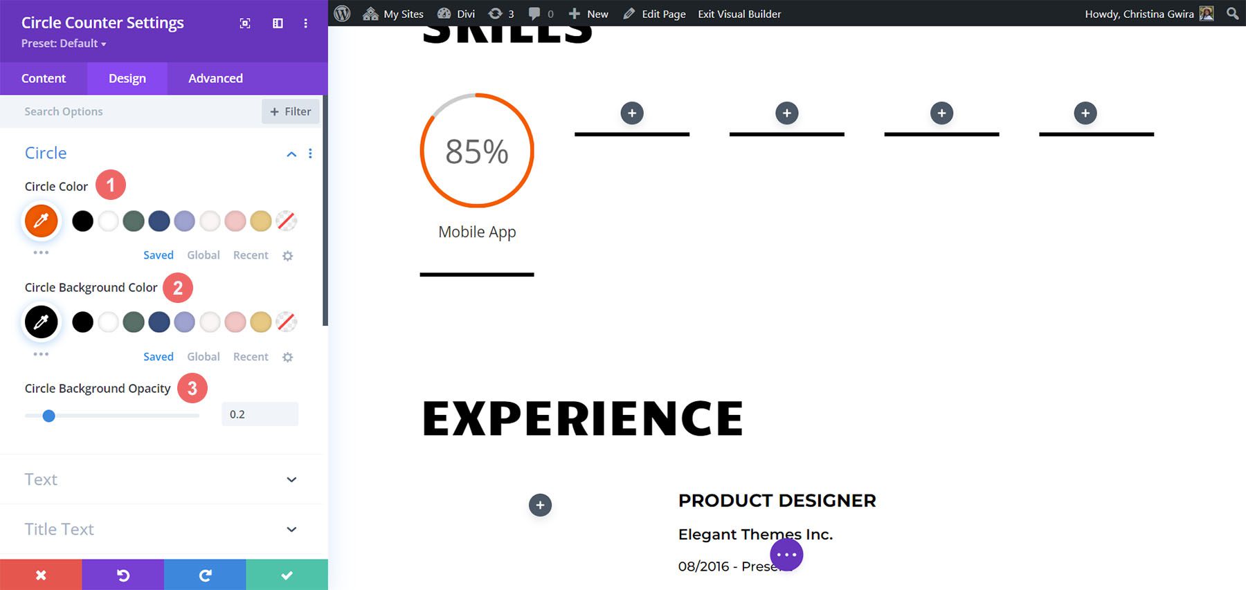 Design e marca do Circle Counter Circle