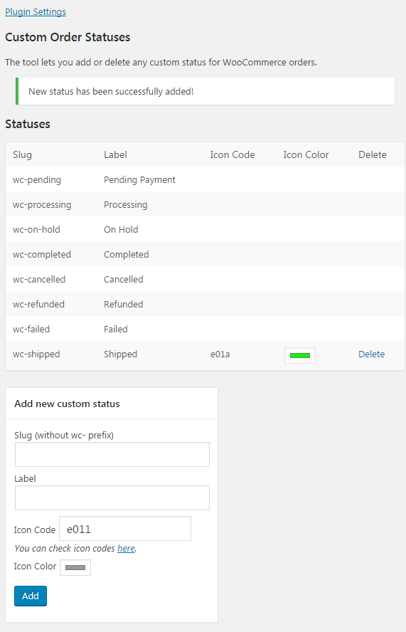 WooCommerce 的自定义订单状态