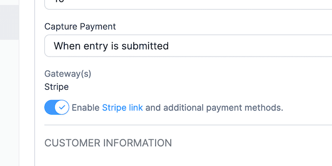 Cómo habilitar el enlace de Stripe y opciones de pago adicionales