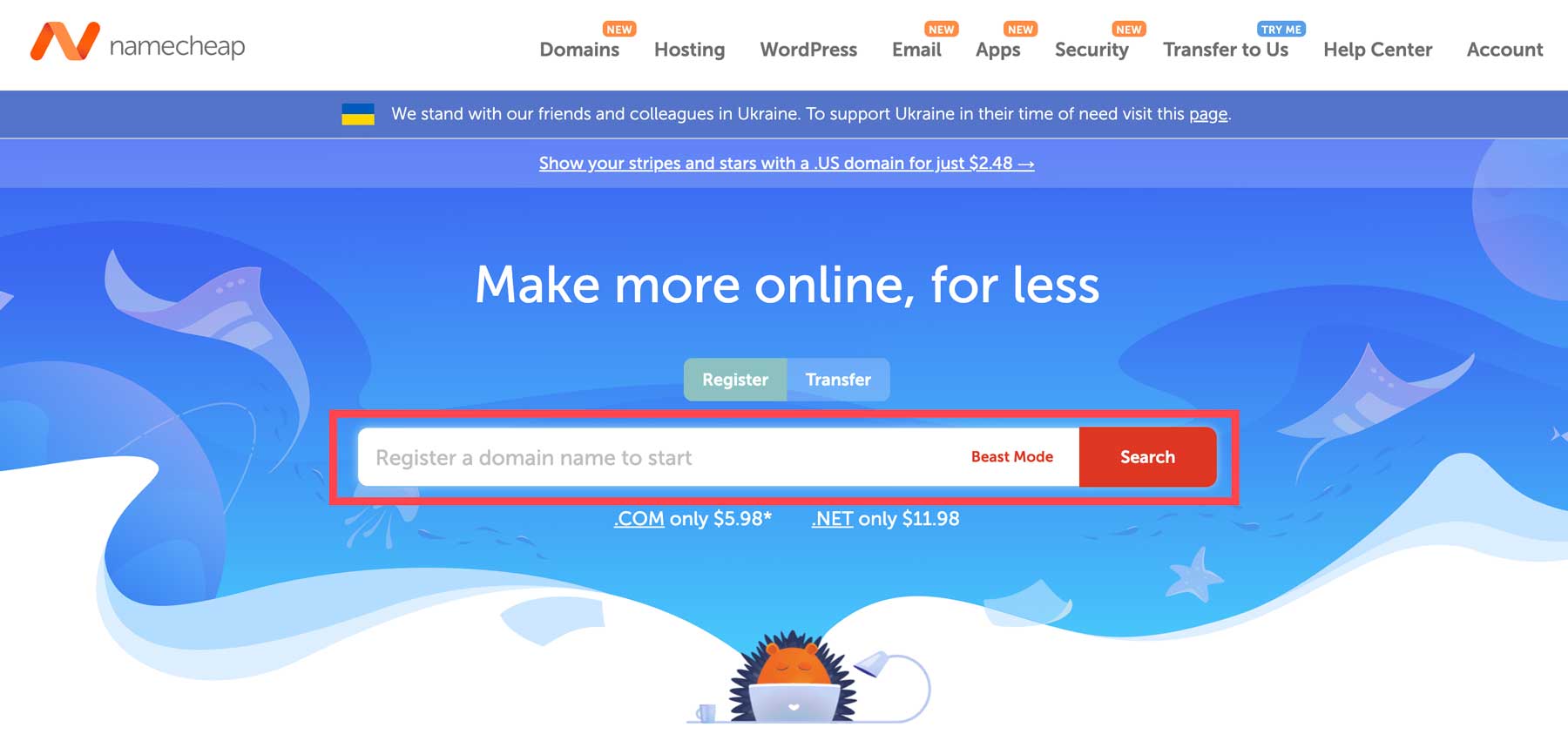 Namecheap-Domainsuche