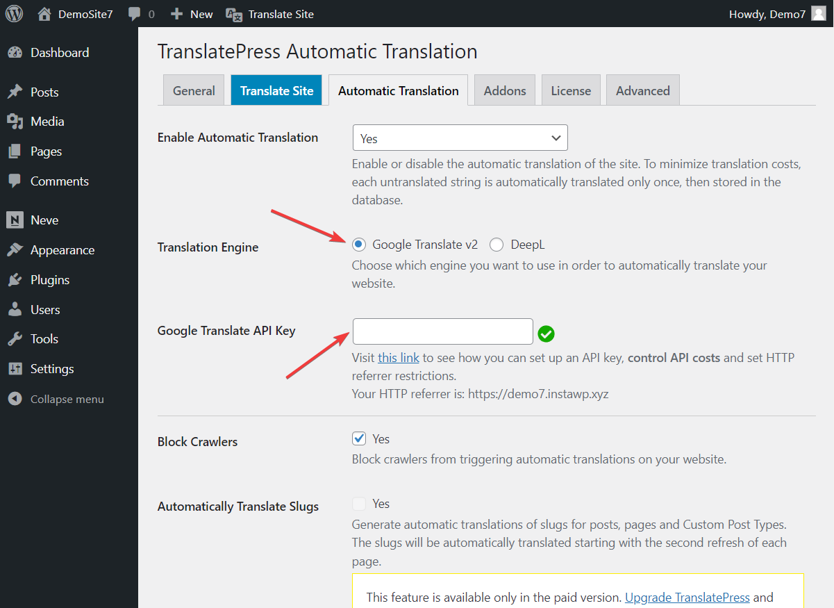 Scegli tra Google Translate e DeepL per le traduzioni automatiche