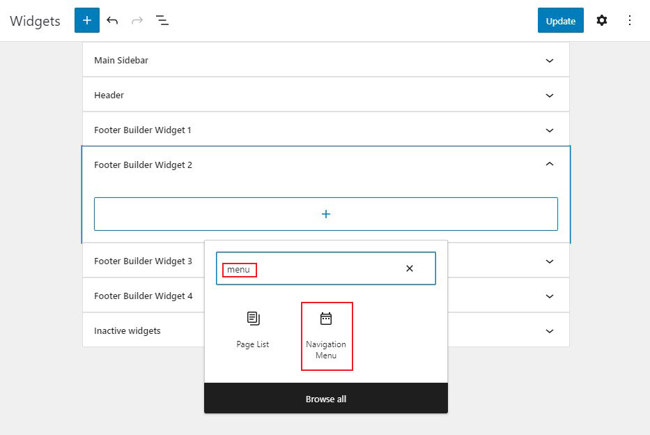 Tambahkan Menu Navigasi ke Widget