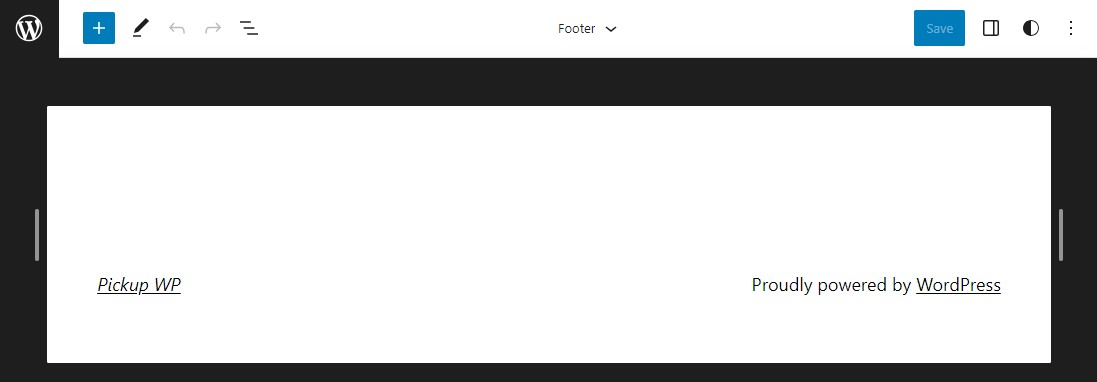 Block Editor Footer Interfață