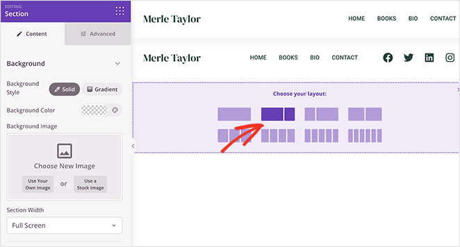 SeedProd column layout