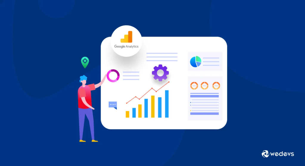 Uma ilustração no painel do Google Analytics 4