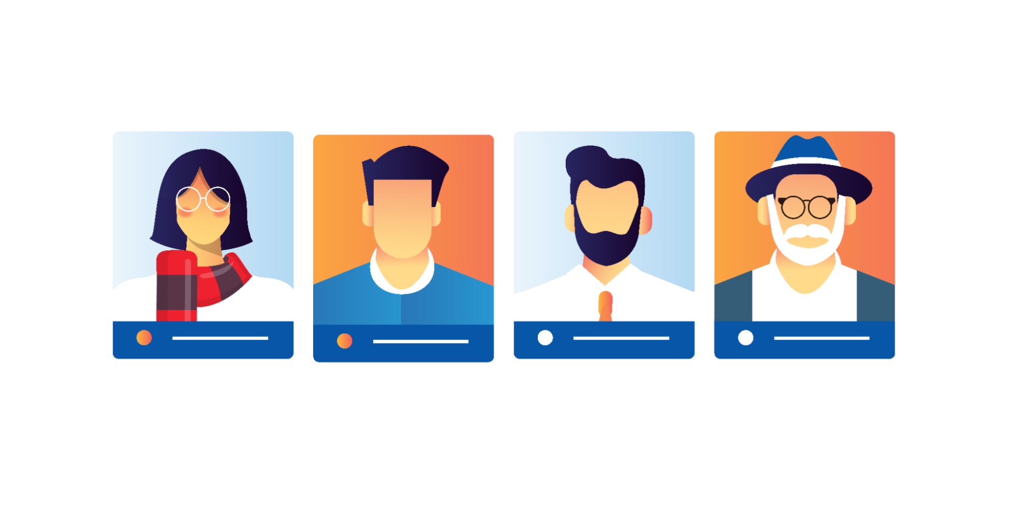 illustrazioni di buyer personas