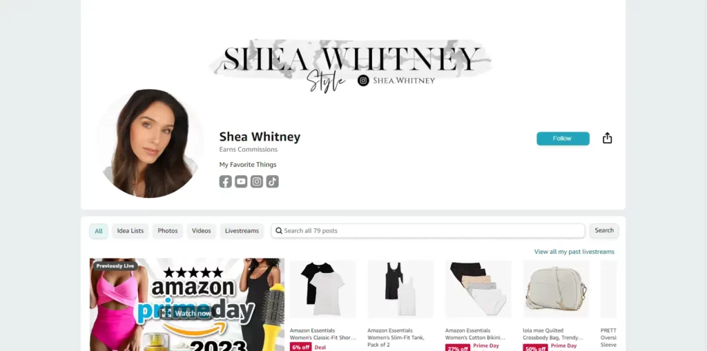 Shea Whitney: una fashion influencer di Amazon