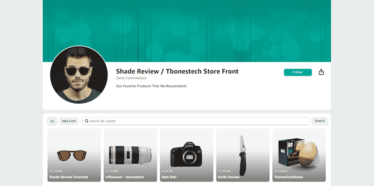 TbonesTech Amazon Storefront Page