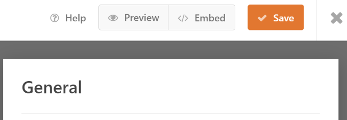 Save and embed your form