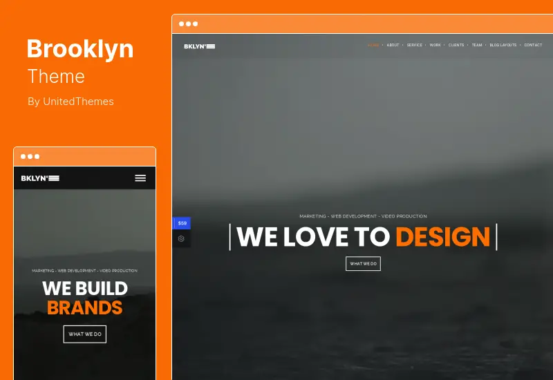 Brooklyn Theme - Kreatywny uniwersalny responsywny motyw WordPress