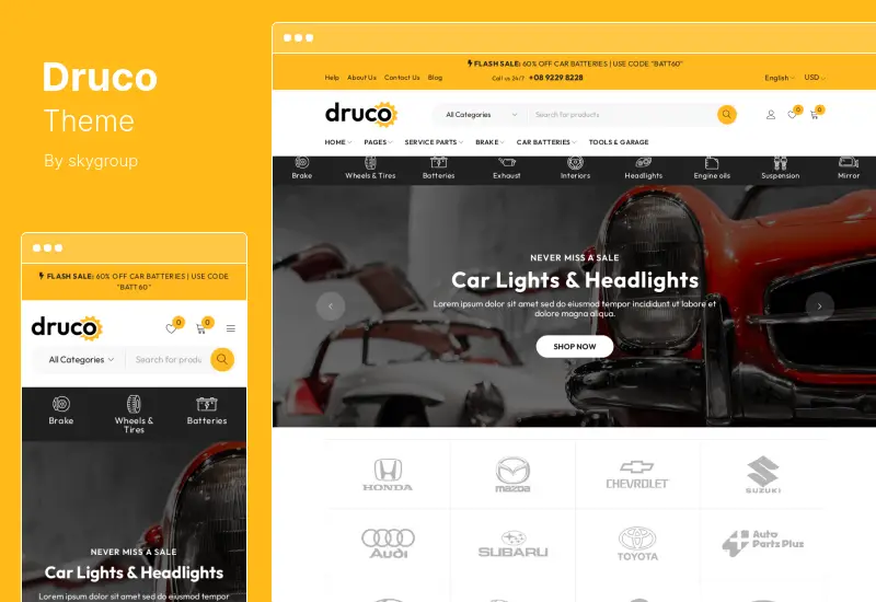 Druco 主題 - Elementor WooCommerce 主題