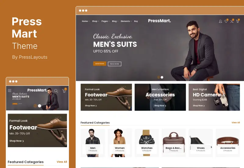 PressMart 主题 - 现代 Elementor WooCommerce WordPress 主题