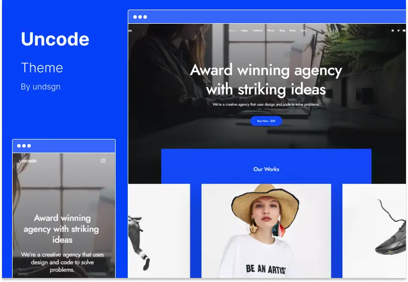 Uncode テーマ - クリエイティブ & WooCommerce WordPress テーマ