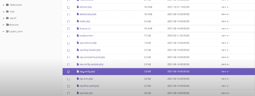 wp-config-file-to-access-veritabanı