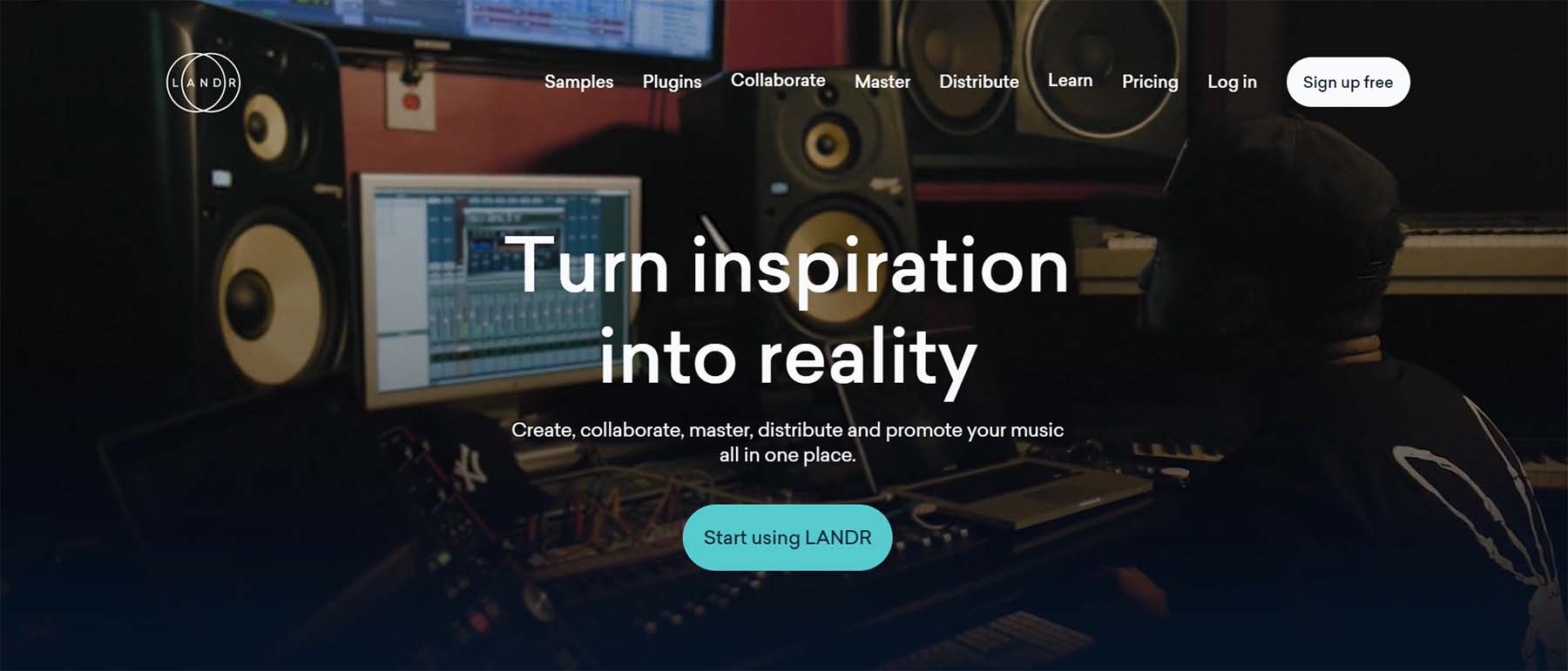 Paket mastering audio LANDR AI