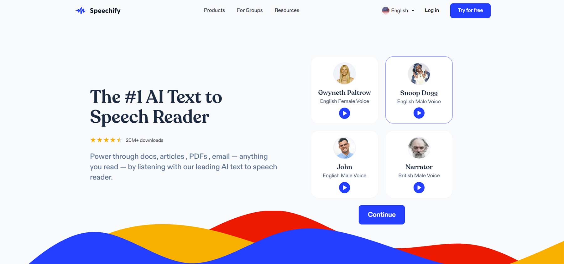 Speechify, ein Text-to-Speech-Reader