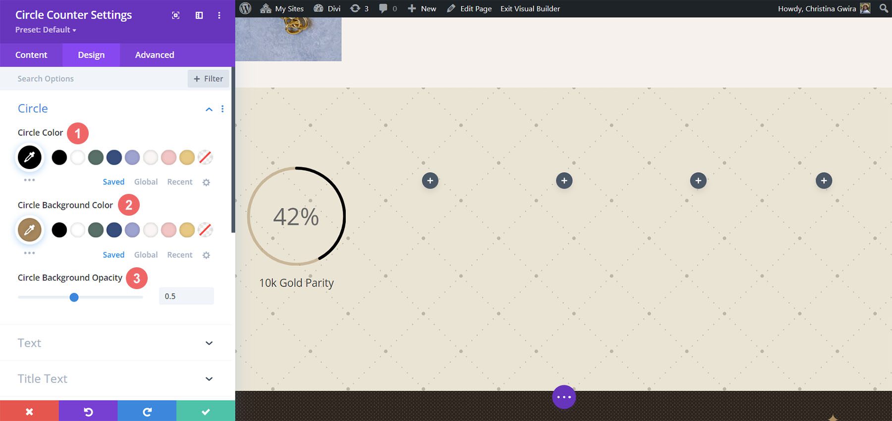 Das Circle-Design des Circle Counter-Moduls