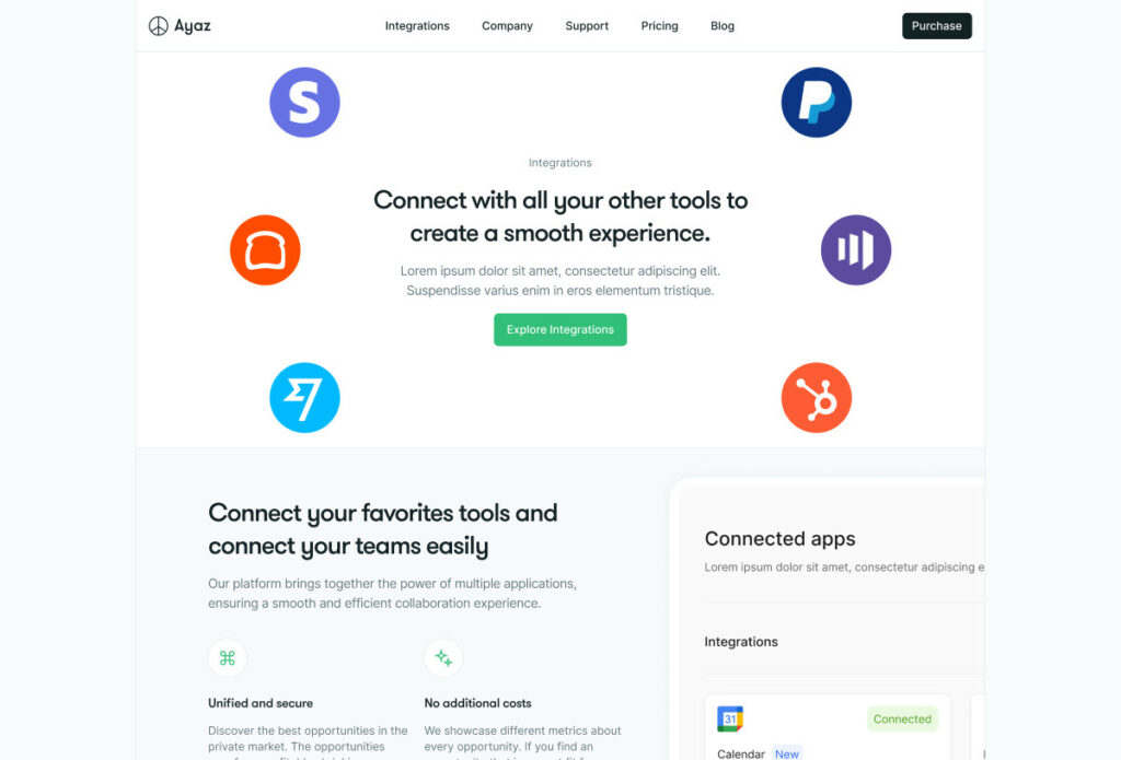 4. أياز - SaaS & Startup Landing Page