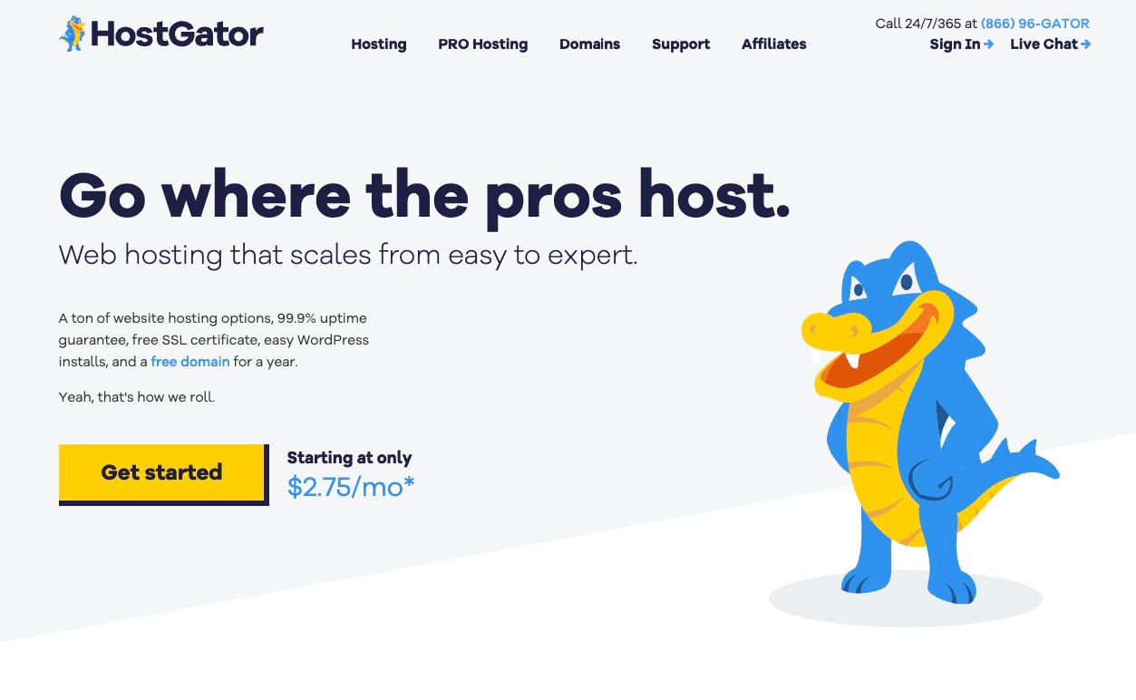 Сайт HostGator.