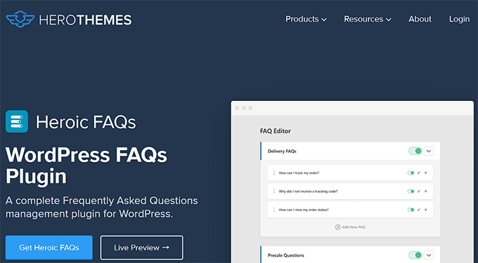 Heroic FAQs for WordPress