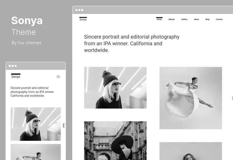 Sonya Theme – WordPress-Theme für Fotografie