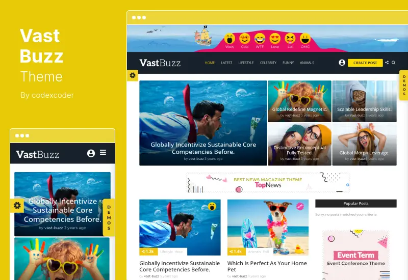 Vast Buzz 主題 - 病毒雜誌 WordPress 主題