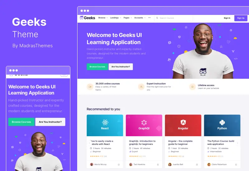 Geeks Theme - тема WordPress для онлайн-обучения