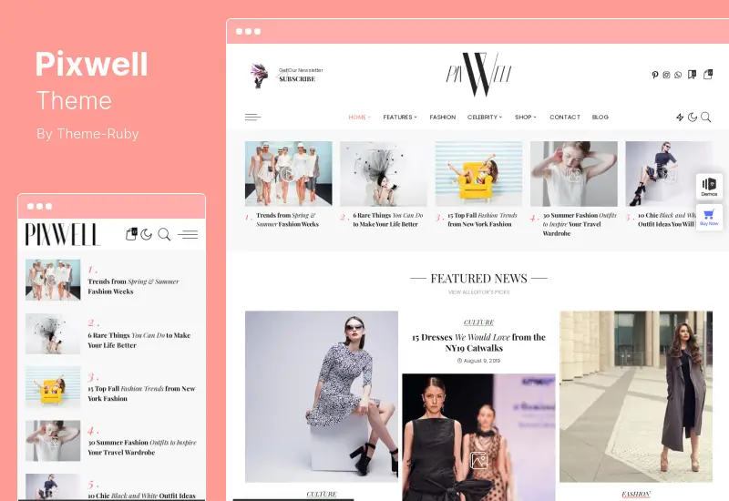 Motyw Pixwell — motyw WordPress dla nowoczesnych magazynów