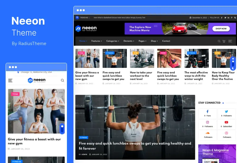 Neeon 테마 - News Magazine WordPress Theme