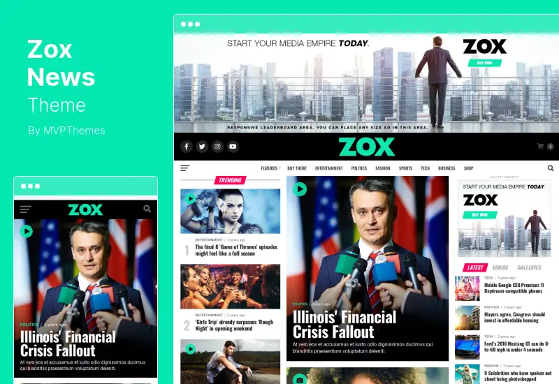 Thème Zox News - Thème WordPress pour les actualités et les magazines professionnels