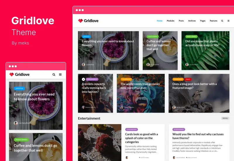 Gridlove Theme — тема WordPress для новостного портала и журнала