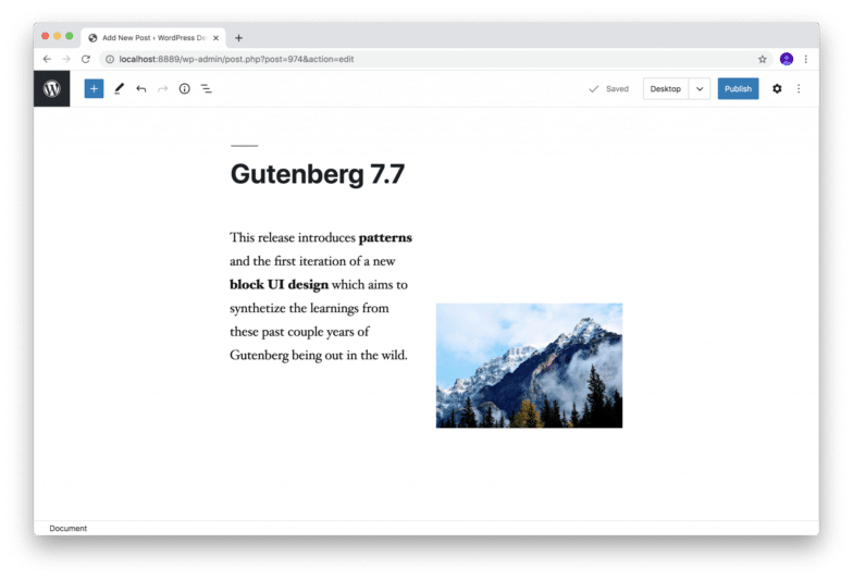 Gutenberg-UI-Element-Erweiterung