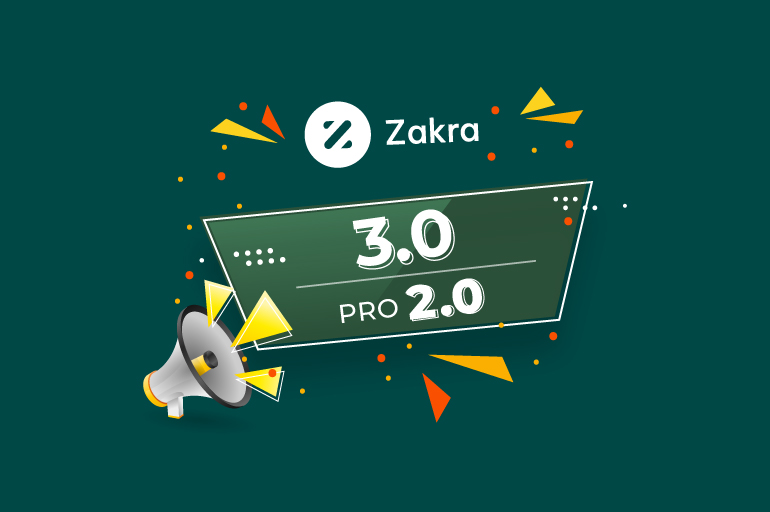 إصدار Zakra 3.0 و Pro 2.0