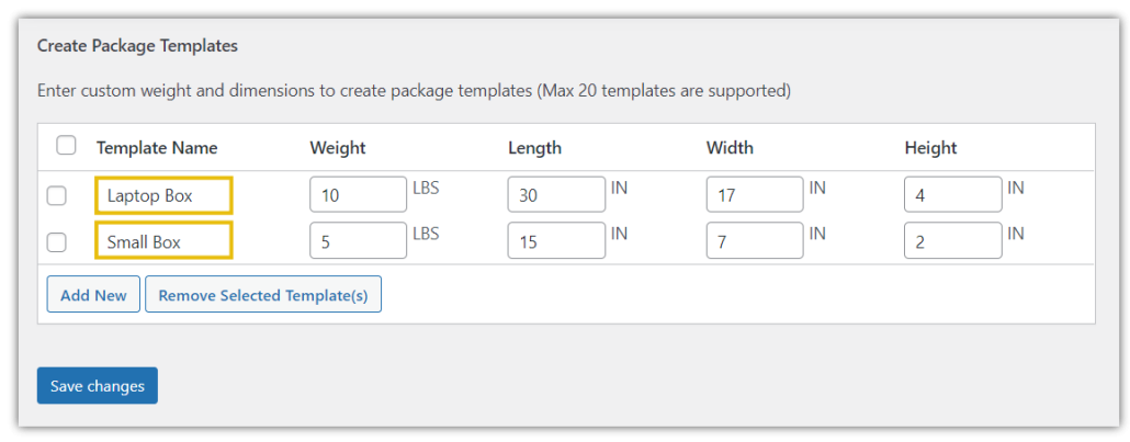 woocommerce canada post shipping template