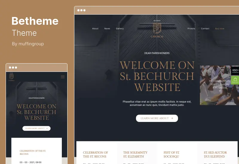 ธีม Betheme - WordPress อเนกประสงค์และธีม WooCommerce ที่ตอบสนอง