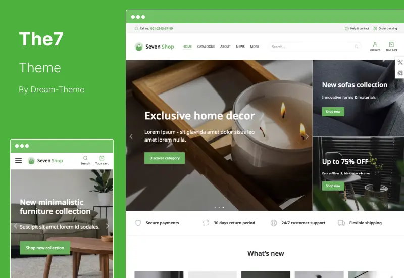 Tema The7 - Pembuat eCommerce situs web untuk WordPress