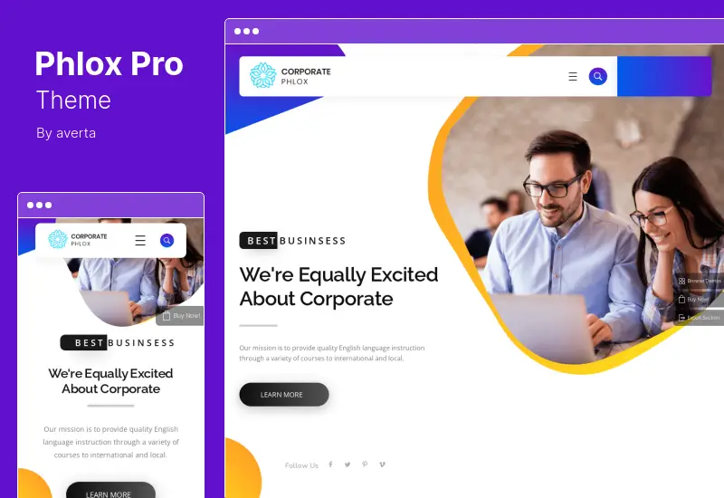 موضوع Phlox Pro - سمة WordPress متعددة الأغراض من Elementor