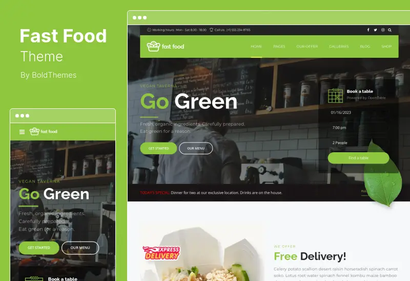 Motyw Fast Food - Motyw WordPress dla Fast Food