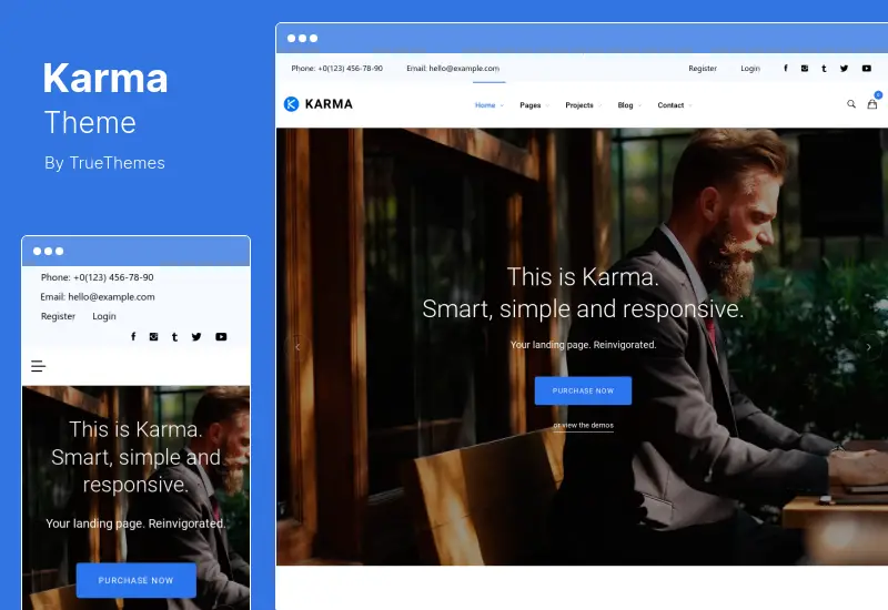 Karma Teması - İş Açılış Sayfası Elementor WordPress Teması