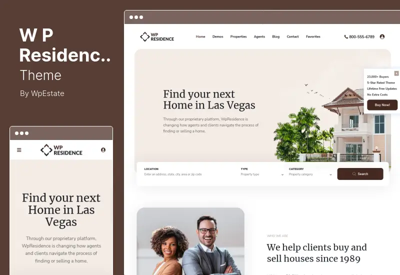 WP Residence Theme - ธีม WordPress อสังหาริมทรัพย์