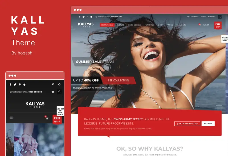 KALLYAS Teması - Yaratıcı e-Ticaret Çok Amaçlı WordPress Teması