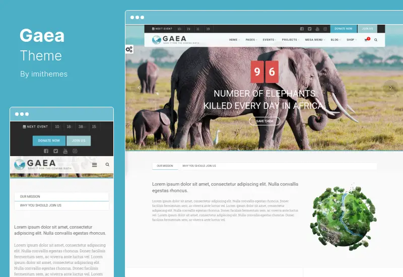 Gaea Theme - ธีม WordPress ด้านสิ่งแวดล้อม