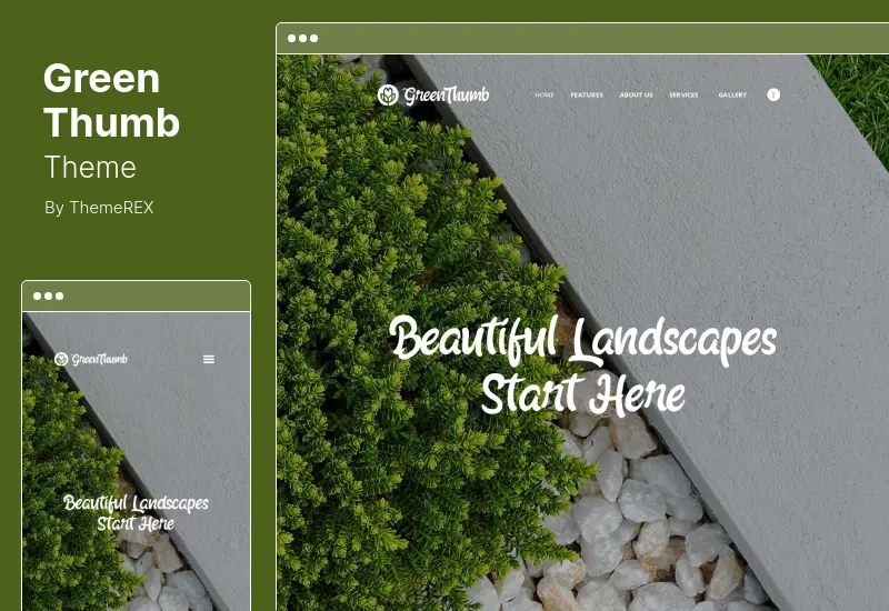 Green Thumb Theme - Tema de WordPress para servicios de jardinería y paisajismo