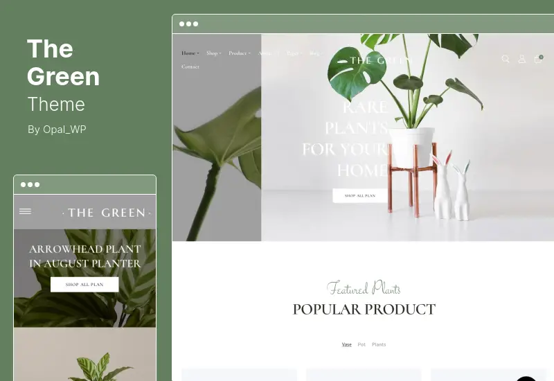 The Green Theme - Tema WordPress de plantas domésticas e jardinagem